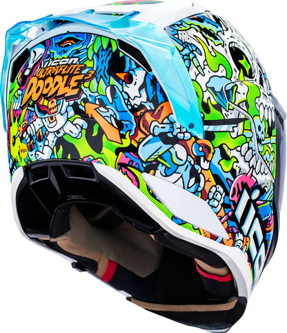 ICON HELMET ULTRAFLITE DOODLE 3 BLU 0101-18064