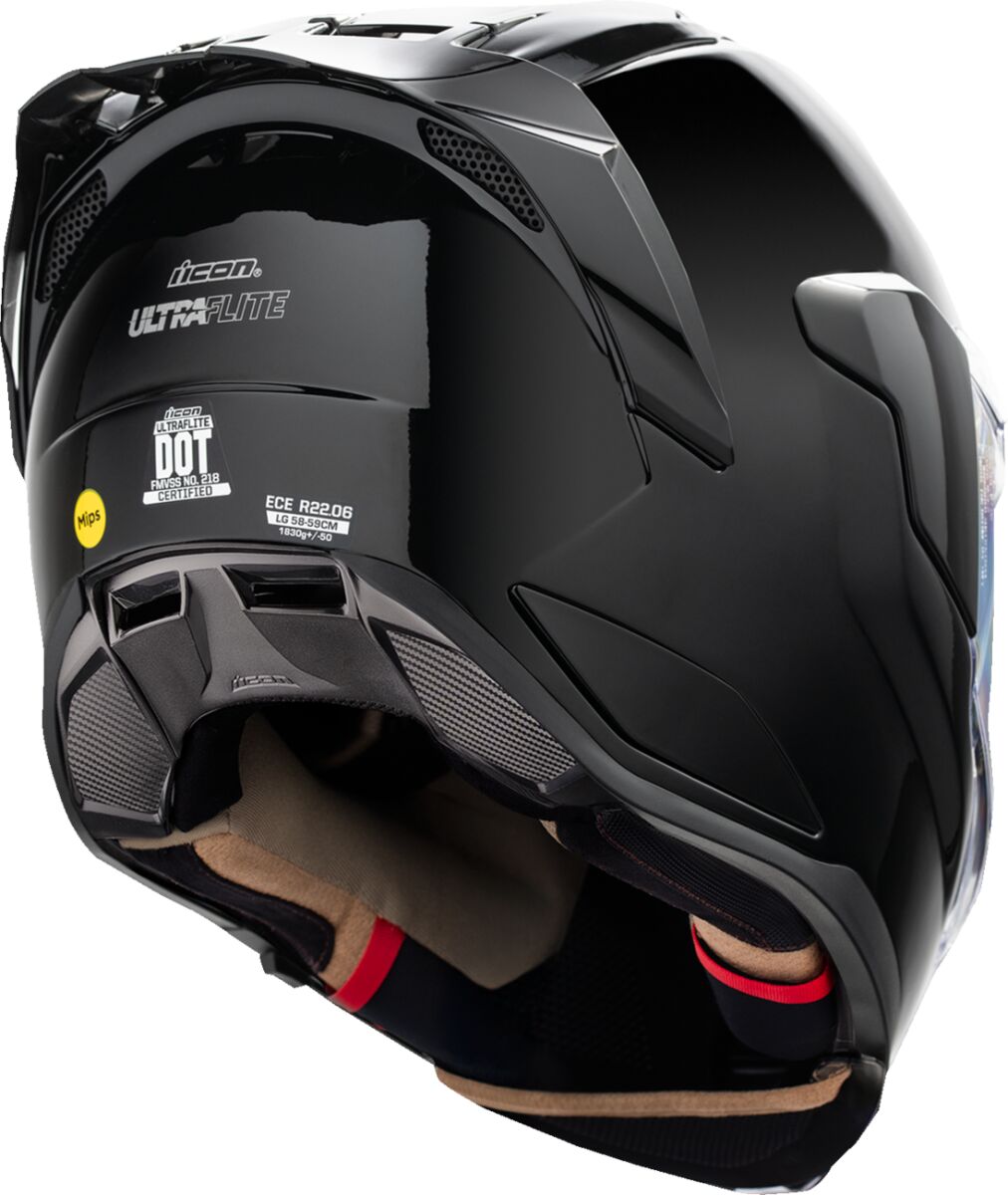 ICON Ultraflite™ Helmet - Solid - Gloss Black - Small 0101-19273