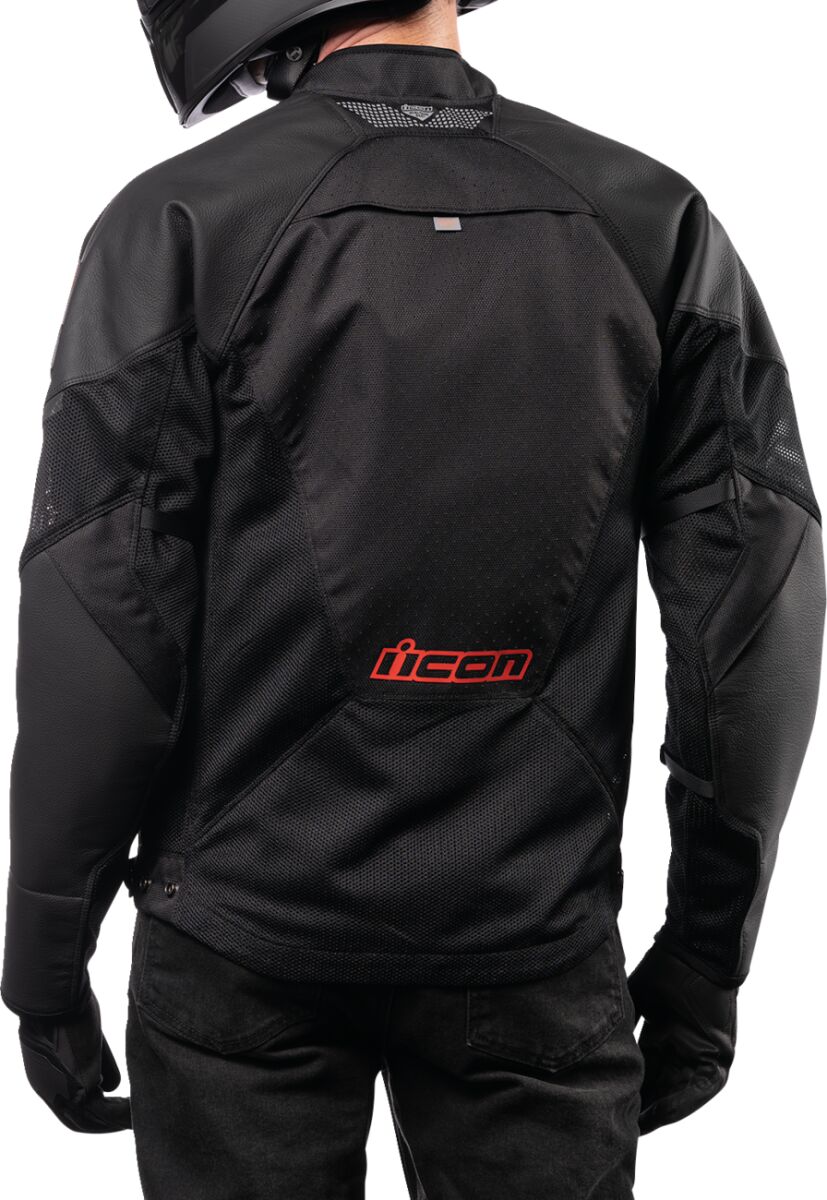 ICON JACKET MESH AF LEATHER CE RED 2810-3908