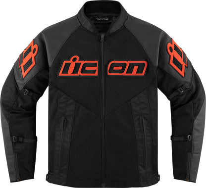 ICON JACKET MESH AF LEATHER CE RED 2810-3909