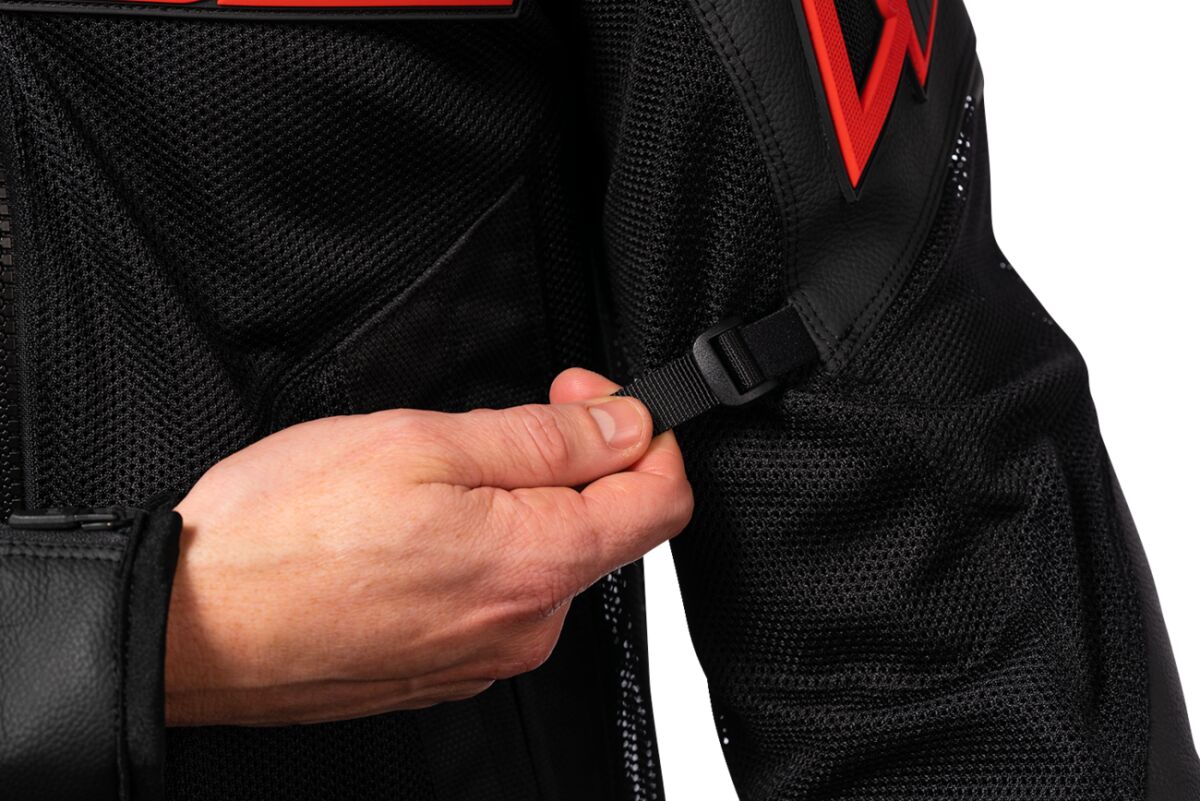 ICON JACKET MESH AF LEATHER CE RED 2810-3909