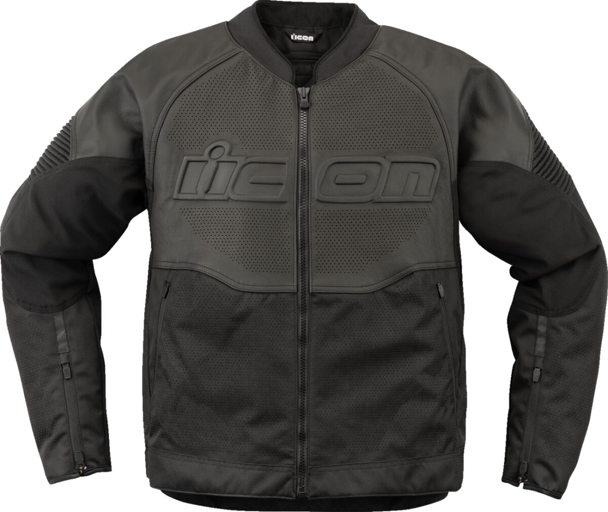 ICON JACKET OVERLORD3 LEATHER CE BK SM 2810-4112