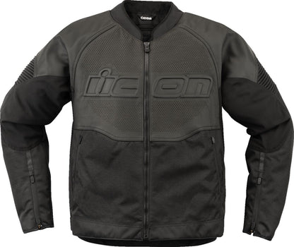 ICON JACKET OVERLORD3 LEATHER CE BK SM 2810-4112