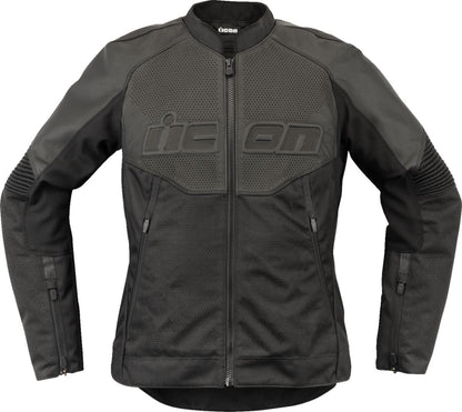 ICON JACKET WM OVERLORD3 LEATHER CE BK XL 28131086