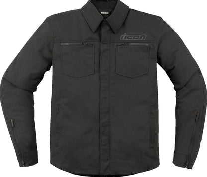 ICON Upstate Canvas CE Jacket - Black - Medium 2820-6236