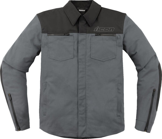 ICON Upstate Canvas CE Jacket - Gray - Small 2820-6241