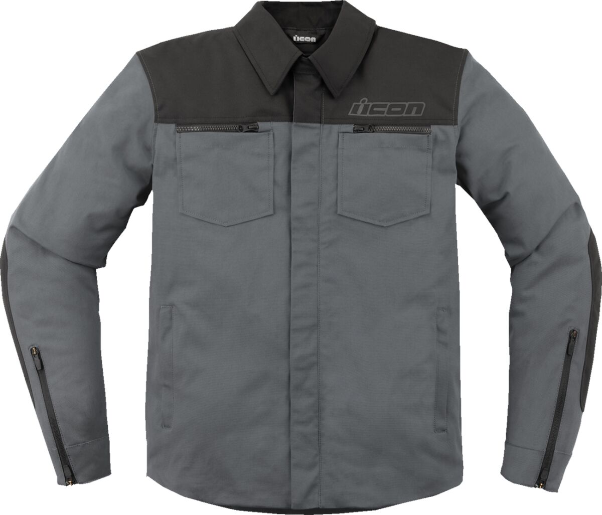ICON Upstate Canvas CE Jacket - Gray - Medium 2820-6242