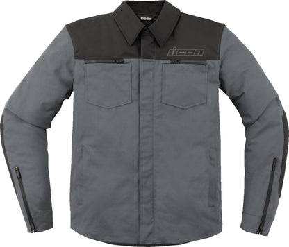 ICON Upstate Canvas CE Jacket - Gray - Medium 2820-6242