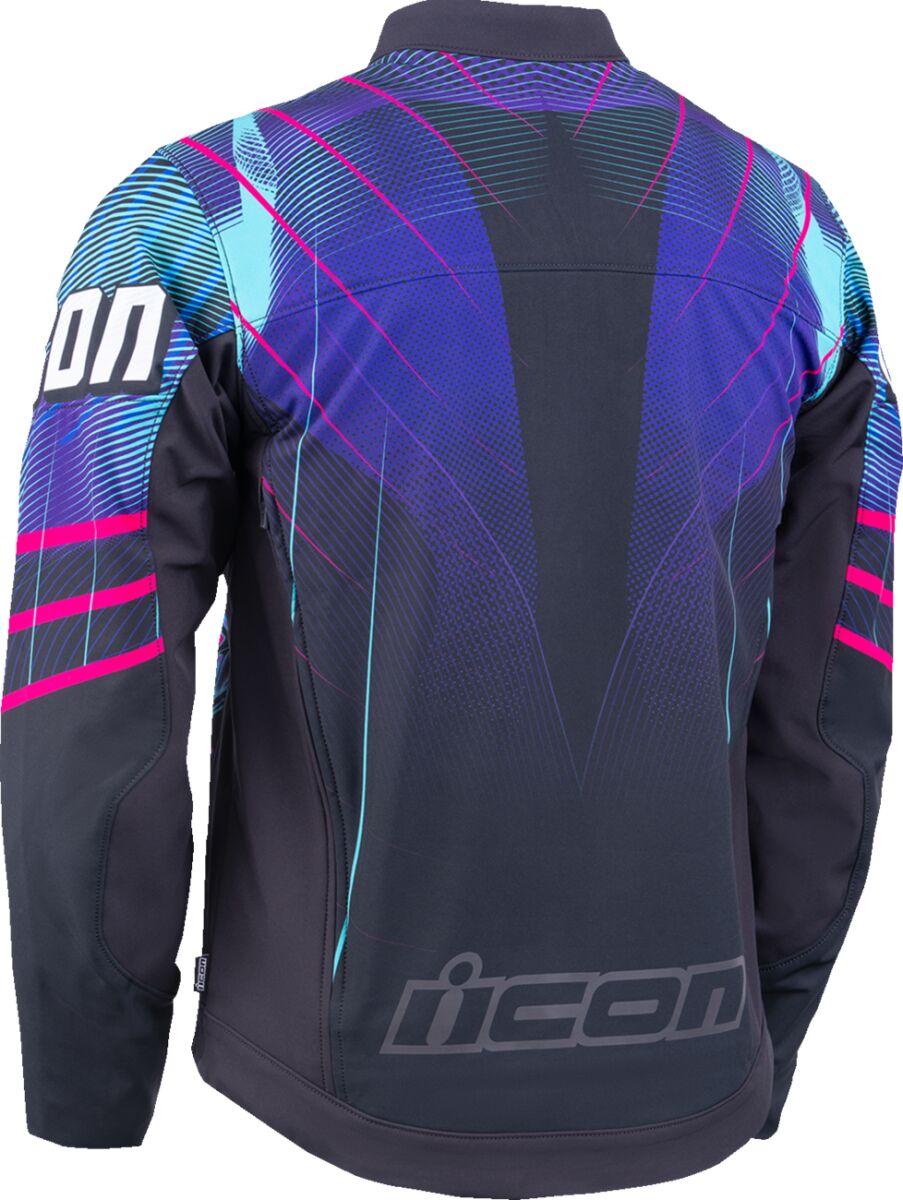 ICON JACKET SYNTHWAVE MERC3 LAZER COBRA BLACK 3X 2820-7785