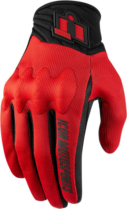 ICON GLOVE ANTHEM2 CE RED 3X 3301-3688