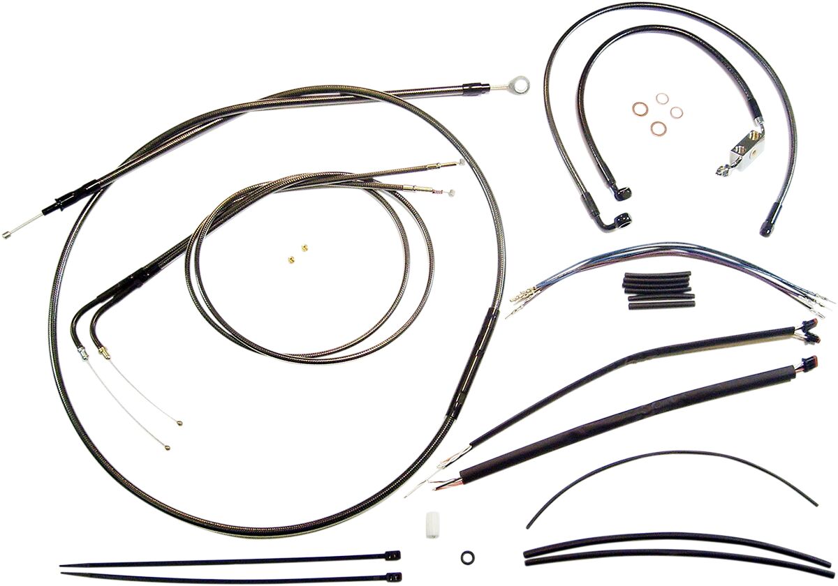 MAGNUM SHIELDING CONTROL CABLE KIT DYNA CHROME BLACK 487181