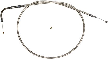 MAGNUM SHIELDING THROTTLE CABLE BRAIDED STAINLESS POLISHED NATURE 5321
