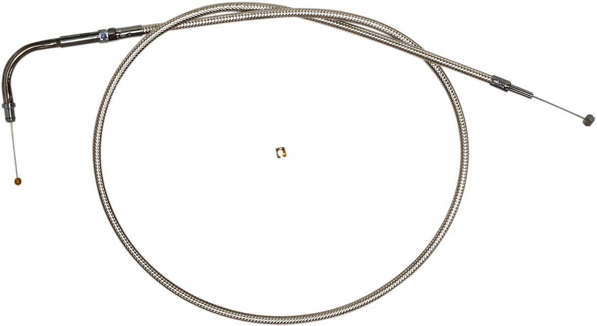 MAGNUM SHIELDING THROTTLE CABLE BRAIDED STAINLESS POLISHED NATURE 5334