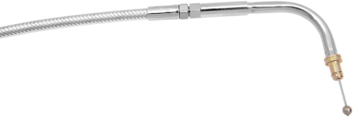 MAGNUM SHIELDING THROTTLE CABLE BRAIDED STAINLESS POLISHED NATURE 53254