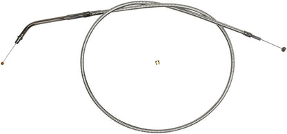 MAGNUM SHIELDING THROTTLE CABLE ALT-LENGTH SMOOTH END STYLE STERLING CHROMITE® II CHROME NATURE/CLEAR 333010