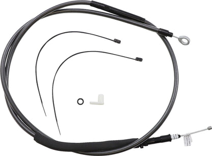 MAGNUM SHIELDING CLUTCH CABLE TWO-PIECE CHROME BLACK 42238HE