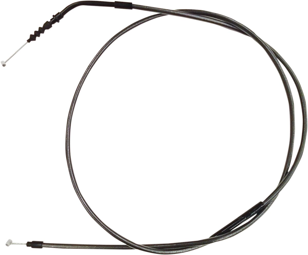 MAGNUM SHIELDING CLUTCH CABLE STOCK-LENGTH REPLACEMENT BLACK PEARL CHROME BLACK/CLEAR 4230