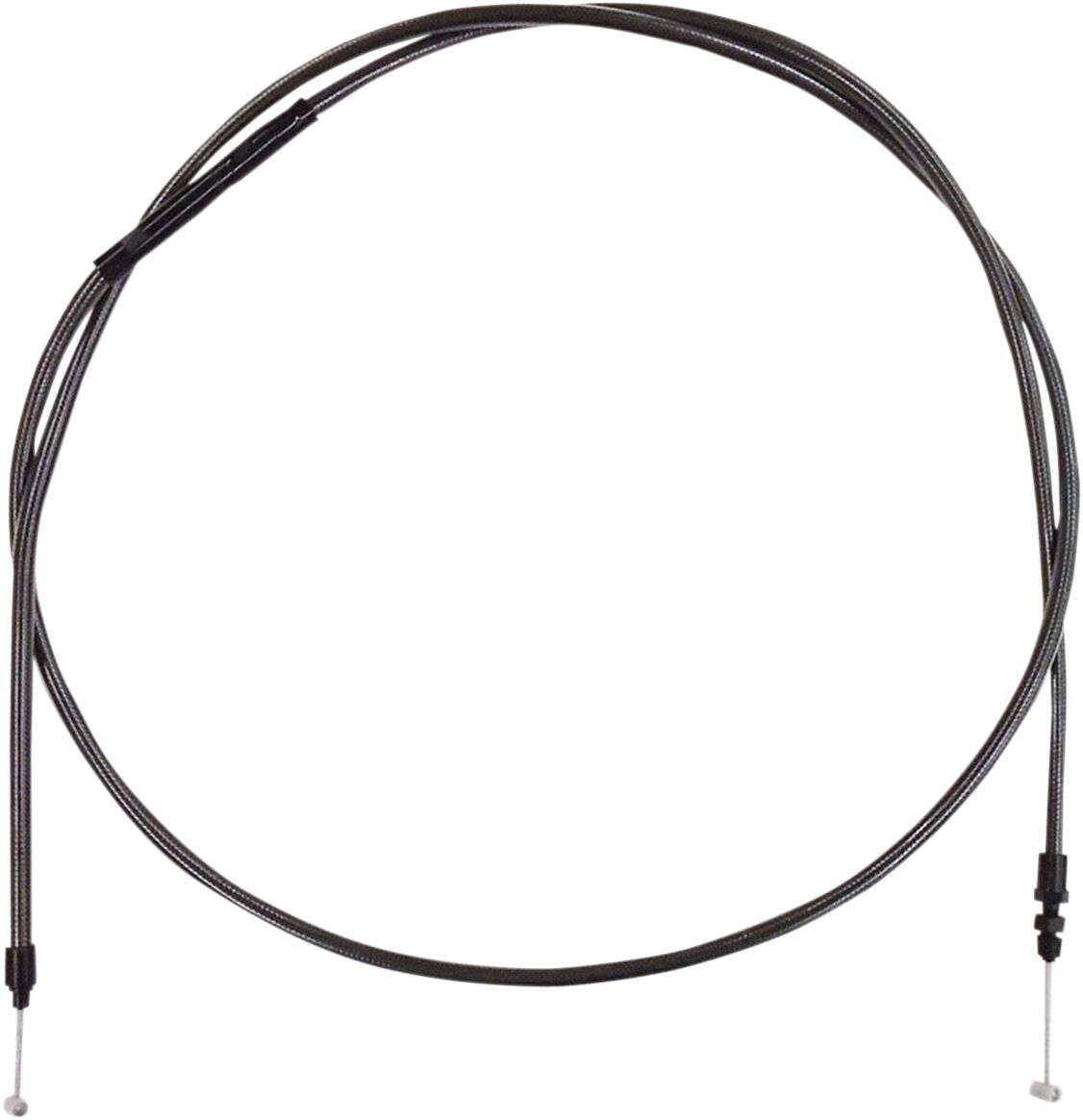 MAGNUM SHIELDING CLUTCH CABLE CUSTOM REPLACEMENT BLACK PEARL CHROME BLACK/CLEAR 4231