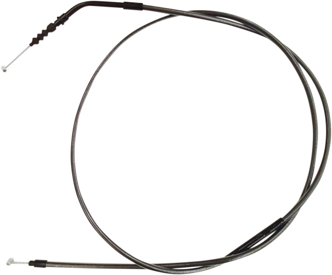 MAGNUM SHIELDING CLUTCH CABLE ALT-LENGTH REPLACEMENT BLACK PEARL CHROME BLACK/CLEAR 42302