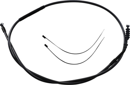 MAGNUM SHIELDING CLUTCH CABLE ALT-LENGTH REPLACEMENT BLACK PEARL CHROME BLACK/CLEAR 42304