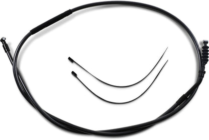 MAGNUM SHIELDING CLUTCH CABLE ALT-LENGTH REPLACEMENT BLACK PEARL CHROME BLACK/CLEAR 42304