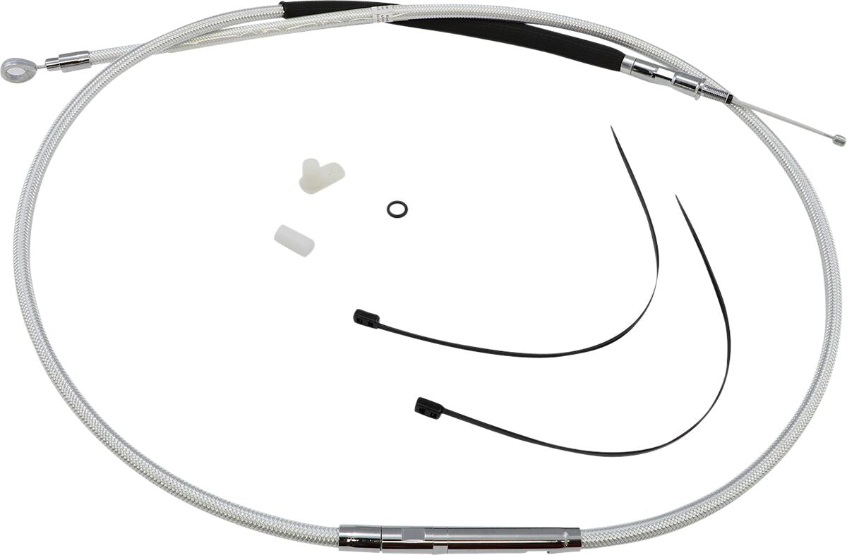MAGNUM SHIELDING CLUTCH CABLE TWO-PIECE STERLING CHROMITE® II CHROME NATURE/CLEAR 322810