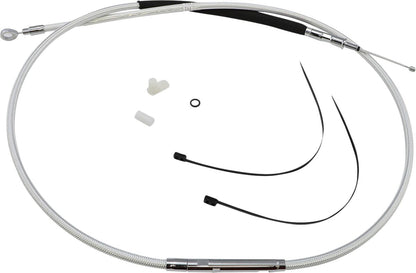 MAGNUM SHIELDING CLUTCH CABLE TWO-PIECE STERLING CHROMITE® II CHROME NATURE/CLEAR 322810