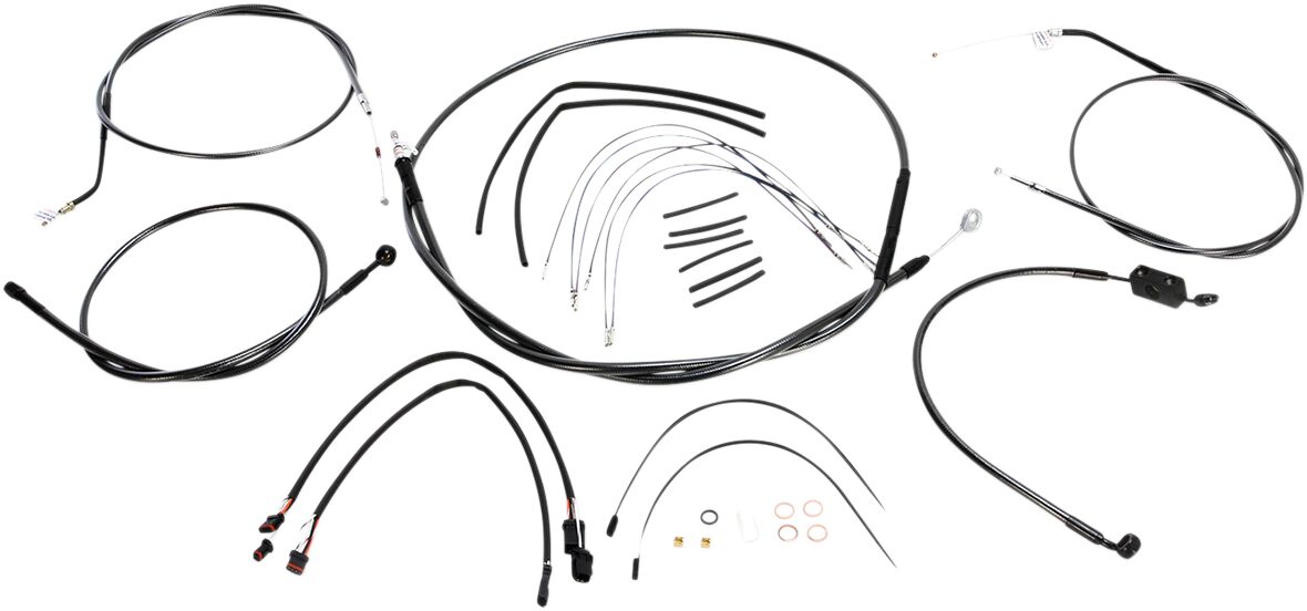MAGNUM SHIELDING CONTROL CABLE KIT SPORTSTER CHROME BLACK 487673