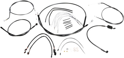 MAGNUM SHIELDING CONTROL CABLE KIT SPORTSTER CHROME BLACK 487673