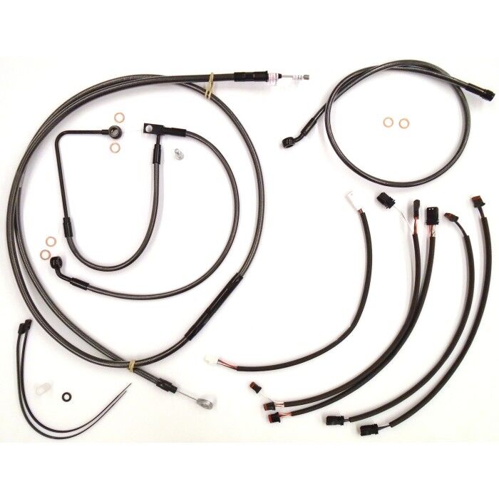 MAGNUM SHIELDING HANDLEBAR INSTALLATION KIT DESIGNER BLACK PEARL CHROME BLACK/CLEAR 487783