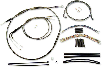 MAGNUM SHIELDING HANDLEBAR INSTALLATION KIT DESIGNER BLACK PEARL CHROME BLACK/CLEAR 487812