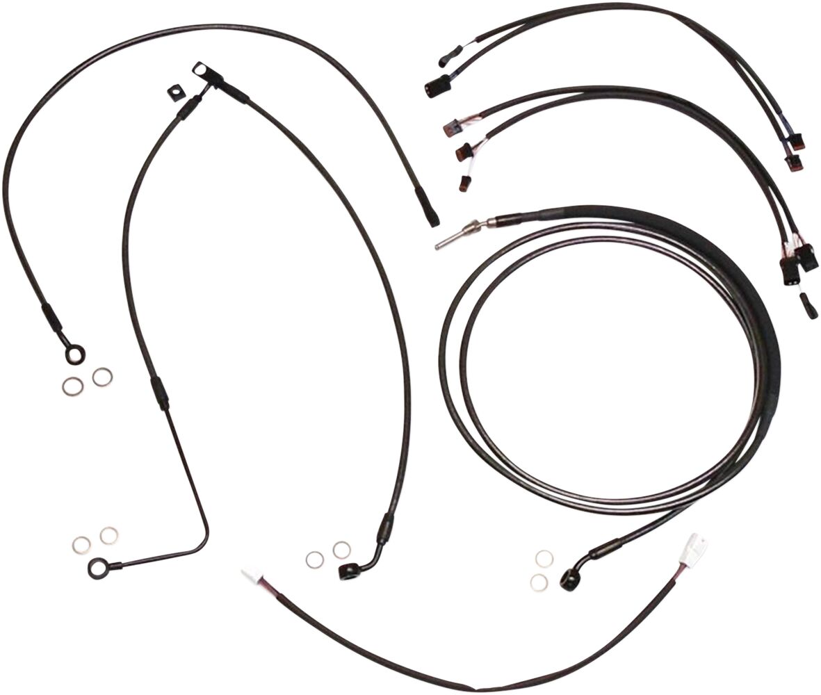 MAGNUM SHIELDING HANDLEBAR INSTALLATION KIT DESIGNER BLACK PEARL CHROME BLACK/CLEAR 487821