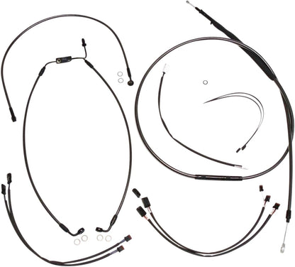 MAGNUM SHIELDING HANDLEBAR INSTALLATION KIT DESIGNER BLACK PEARL CHROME BLACK/CLEAR 487901