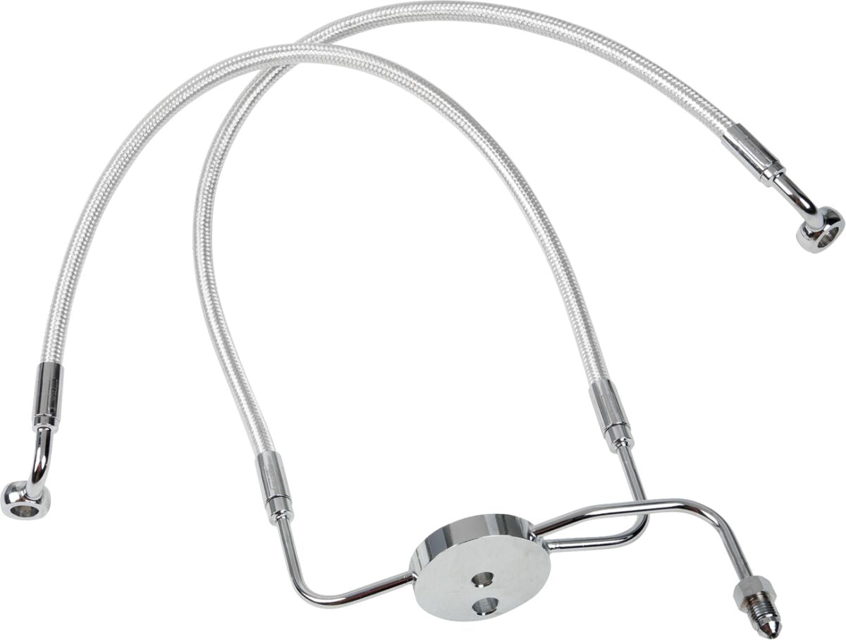 MAGNUM SHIELDING BRAKE LINE DUAL DISC NON-ABS DESIGNER STERLING CHROMITE® II NATURE 37004
