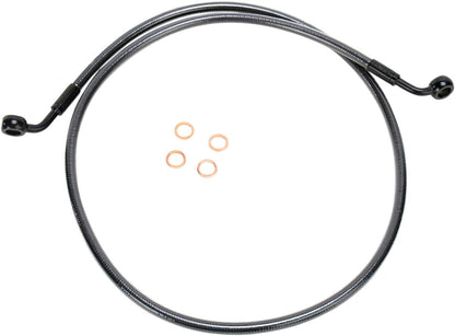 MAGNUM SHIELDING BRAKE LINE SINGLE DISC E-Z ALIGN CHROME BLACK 46642SW
