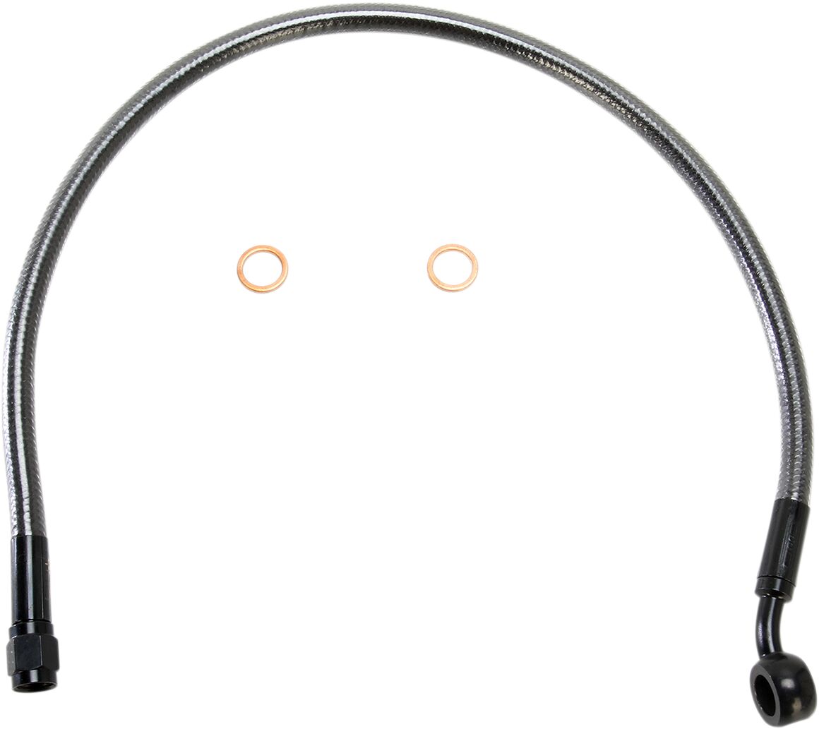 MAGNUM SHIELDING BRAKE LINE FRONT UPPER ABS DESIGNER BLACK PEARL AS47119