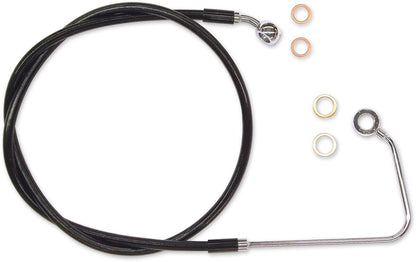 MAGNUM SHIELDING BRAKE LINE KIT ABS UPPER FRONT E-Z ALIGN XR 34" LENGTH BLACK PEARL BRAIDED SBC1407-30