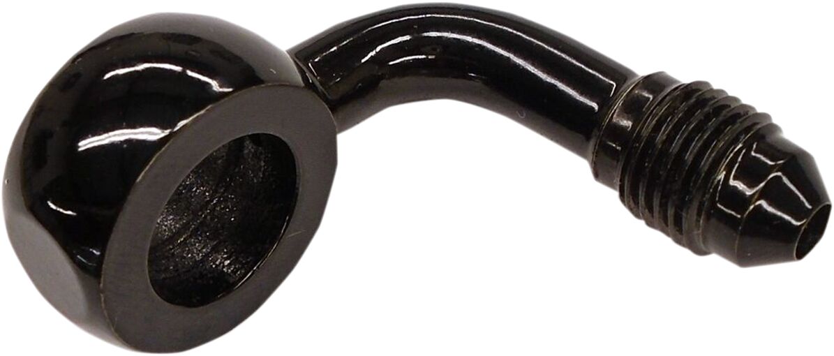 MAGNUM SHIELDING BANJO FITTING CUSTOM REPLACEMENT AN3 90°/7/16" BLACK PEARL 1704-56