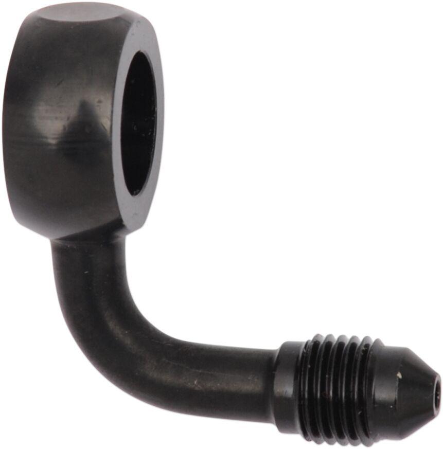 MAGNUM SHIELDING BANJO FITTING AN3 90° 12mm BLACK 1704-53
