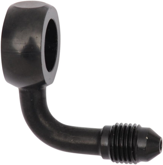 MAGNUM SHIELDING BANJO FITTING AN3 90° 12mm BLACK 1704-53