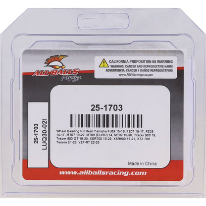 ALL BALLS BEARING KIT WHEEL R YAM 25-1703