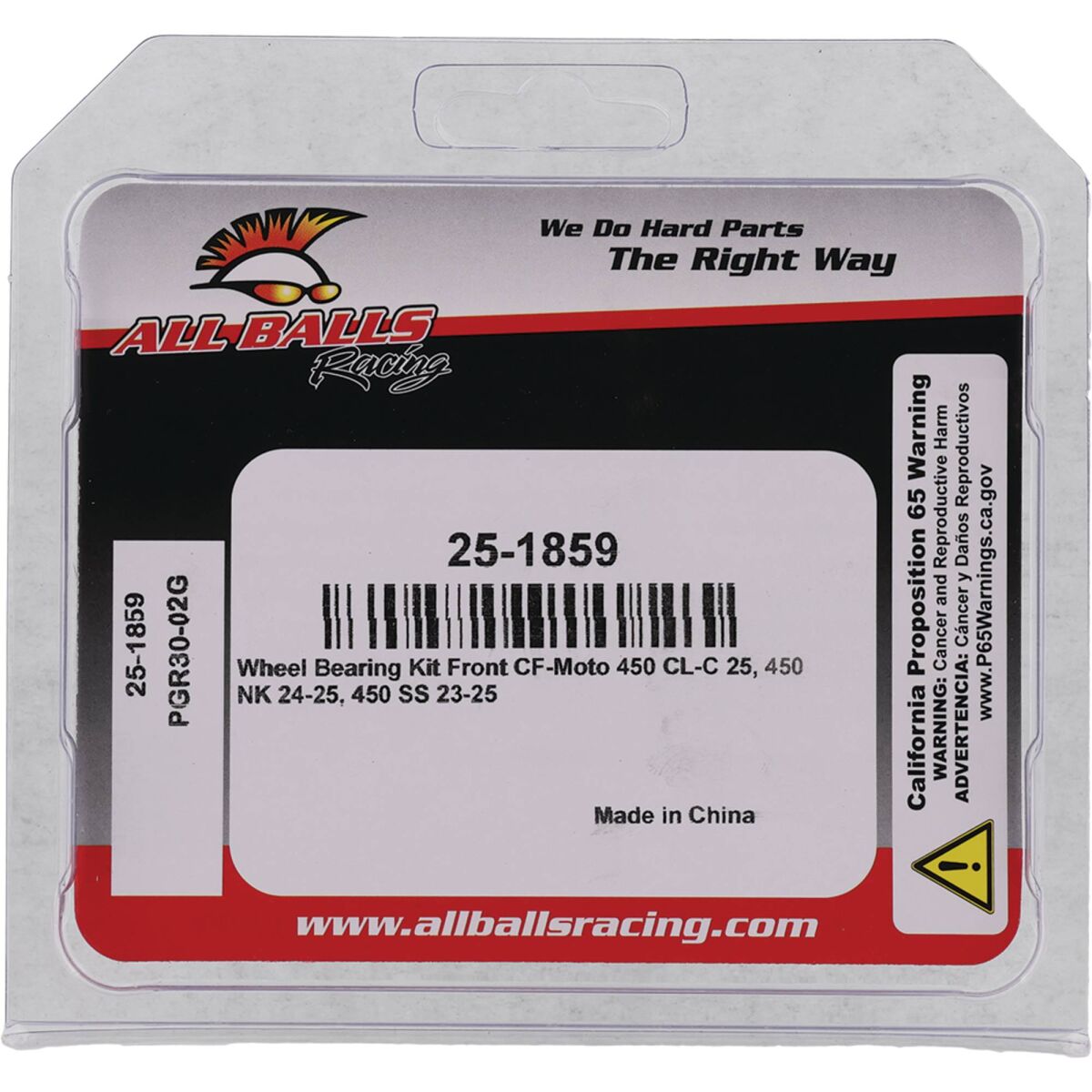 ALL BALLS BEARING KIT WHEEL CF MOTO 25-1859