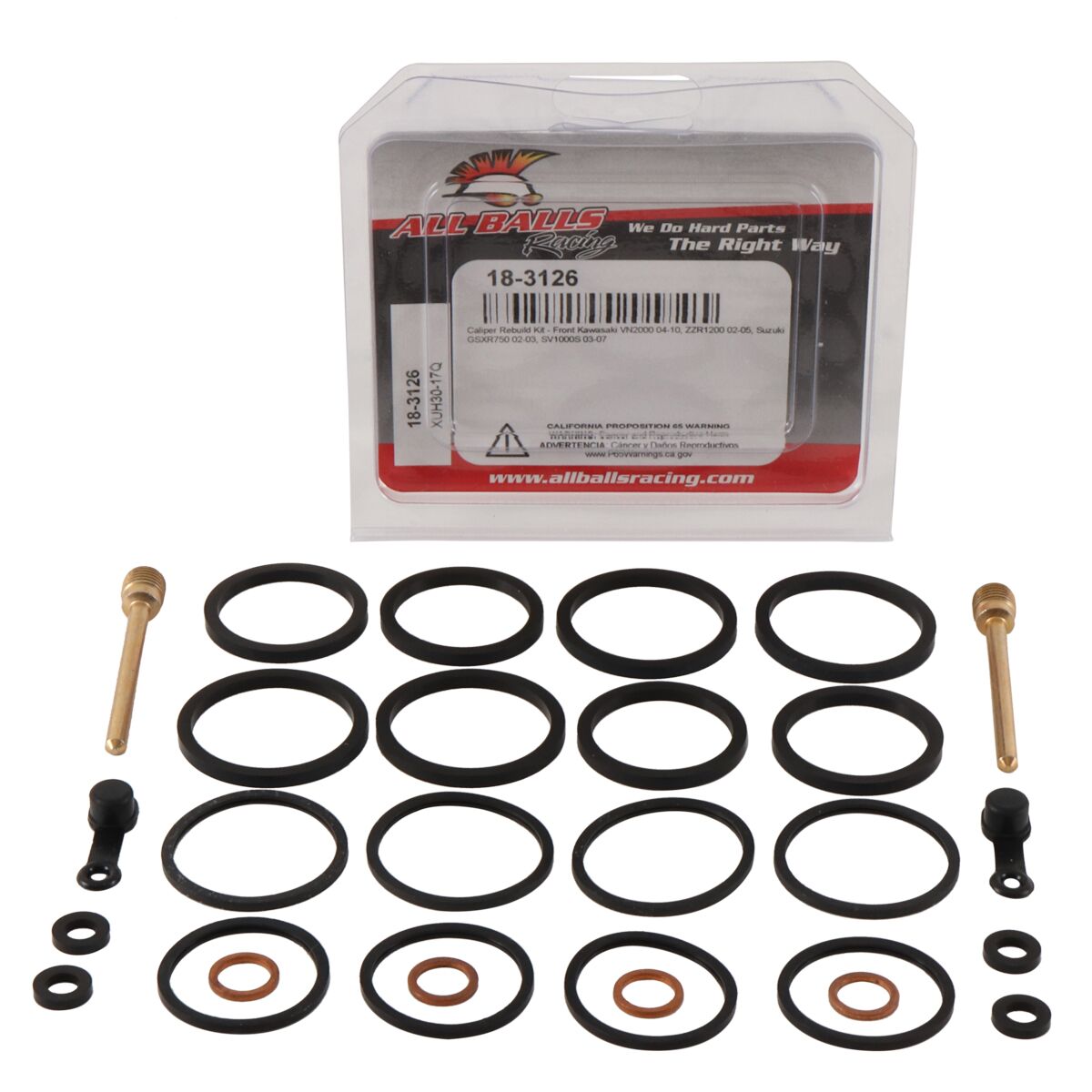 ALL BALLS BRAKE CALIPER REBUILD KIT FRONT 18-3126