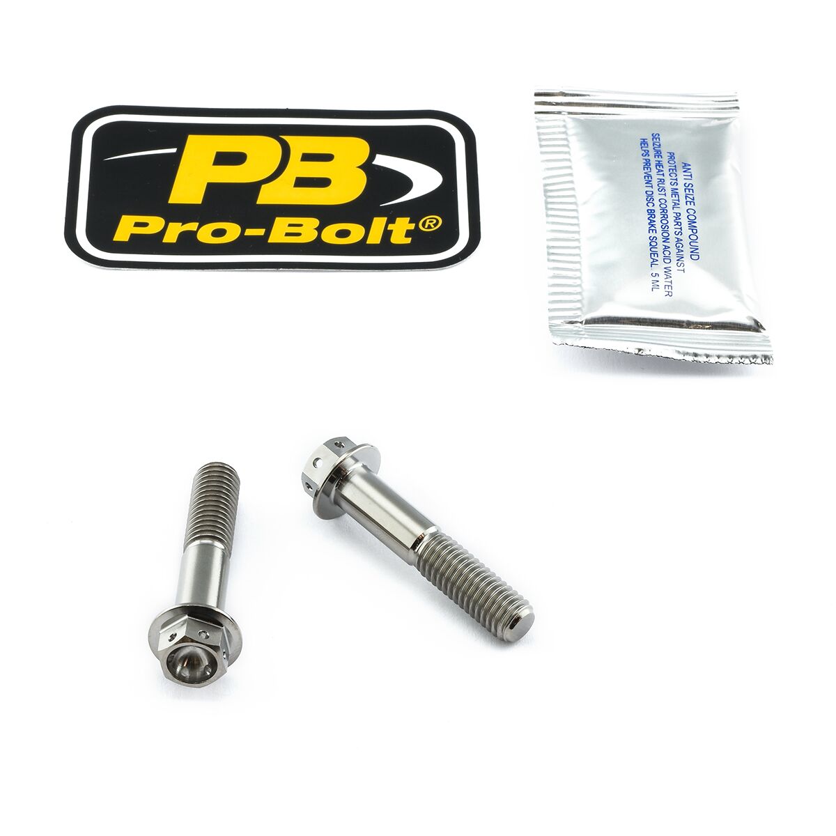 PRO BOLT Titanium Front Axle Pinch Bolt Kit Race Spec Natural TIFAPINCH170R