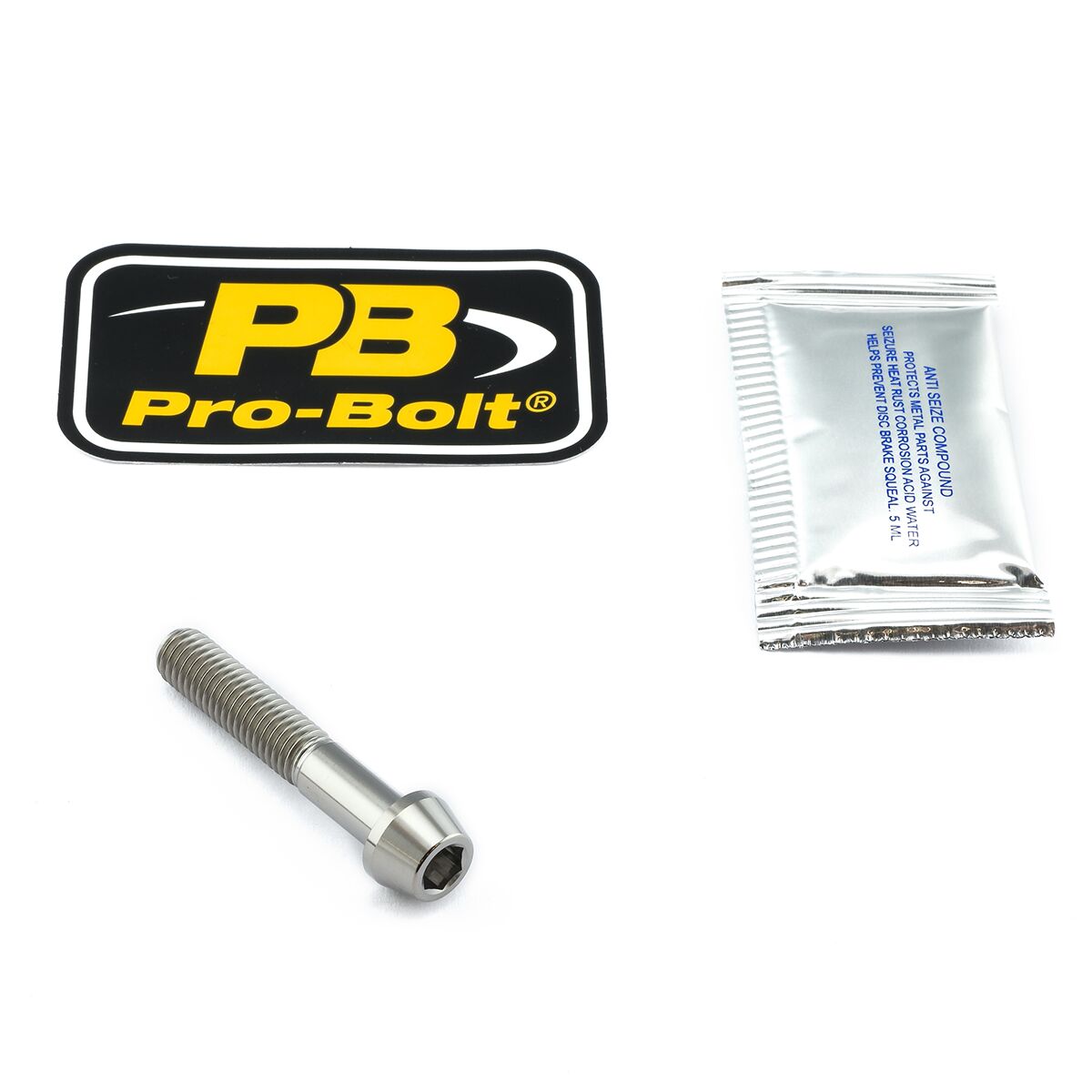 PRO BOLT Titanium Front Axle Pinch Bolt Kit Natural TIFAPINCH540