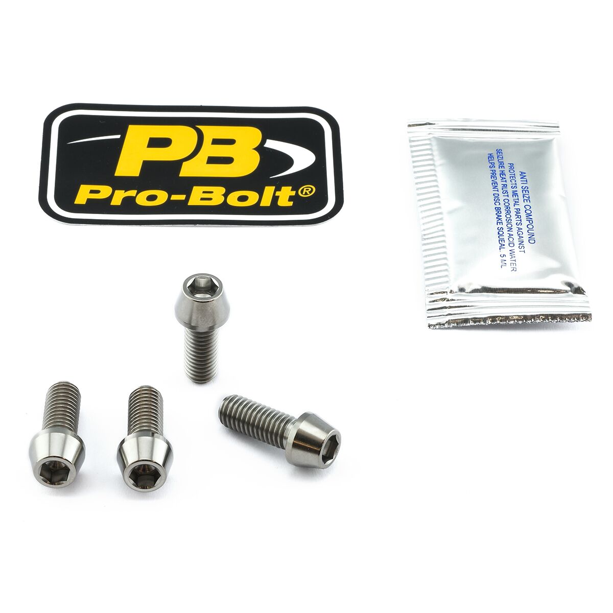 PRO BOLT Titanium Front Axle Pinch Bolt Kit Natural TIFAPINCH630