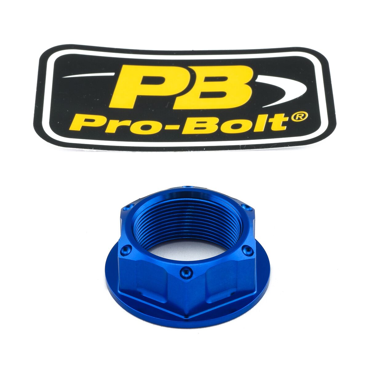 PRO BOLT NUT TOP YOKE M24X1.00 BLUE LTYOKEO10B