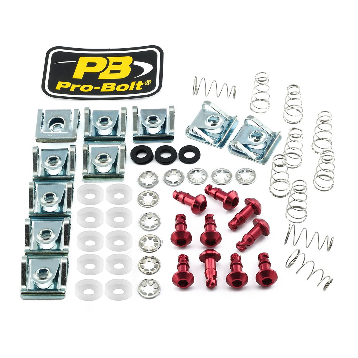 PRO BOLT Quick Release Stud 17mm Red QRPACKAKSLIDE17R