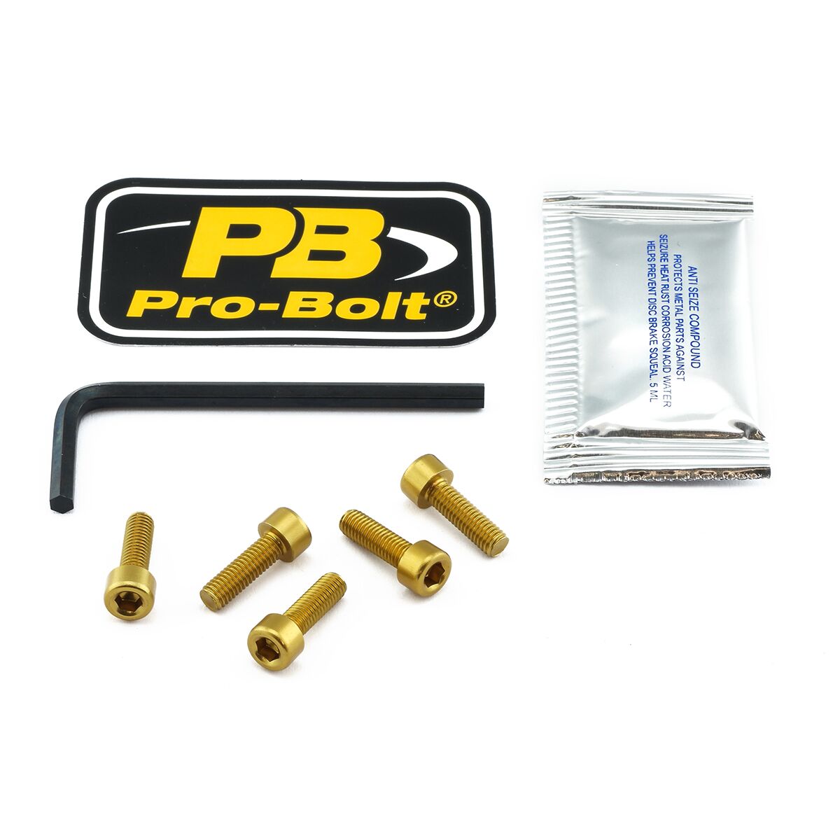 PRO BOLT BOLT KIT FUEL CAP GOLD TKA100G