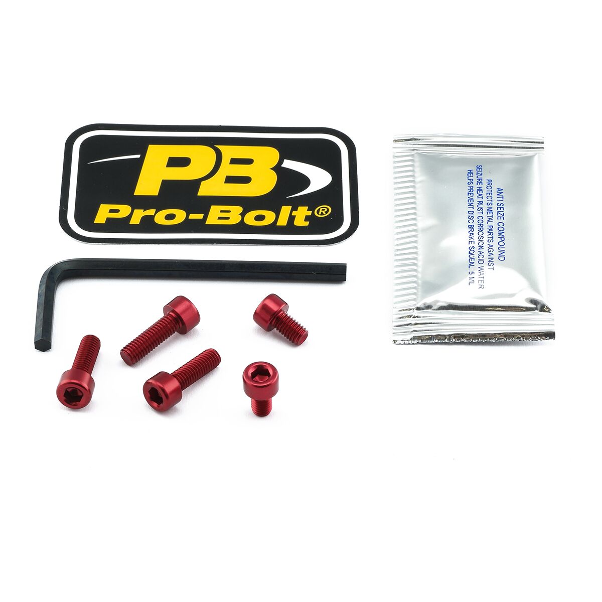 PRO BOLT BOLT KIT FUEL CAP RED TKA243R